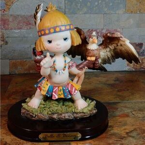 Native American Figurine with Eagle